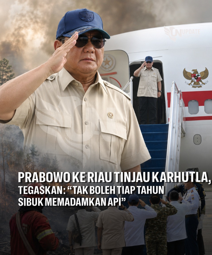 Prabowo Tinjau Penanganan Karhutla di Riau, Pemerintah Perkuat Operasi di Sumatera